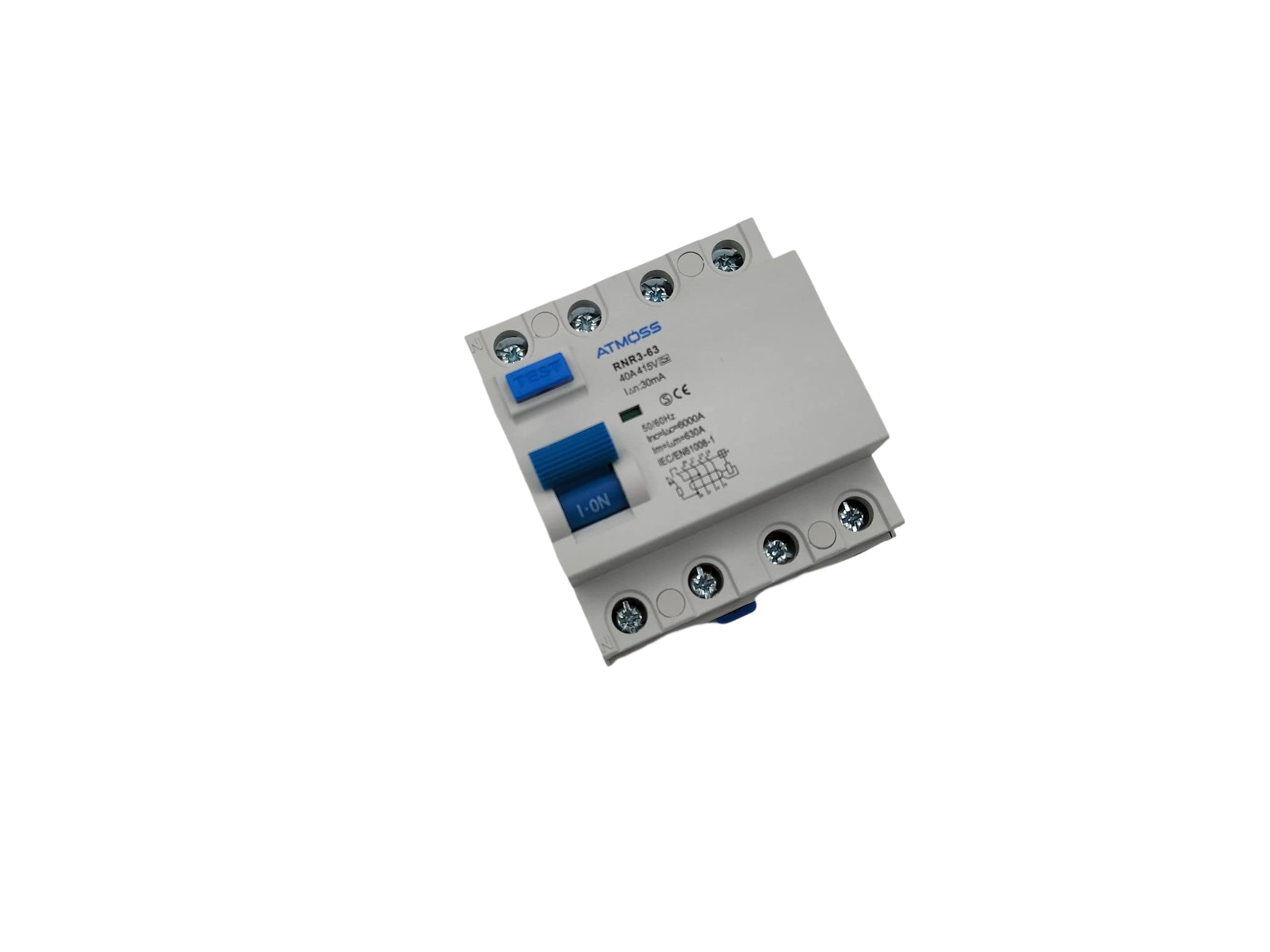 Interruptor diferencial superinmunizado SI, 30 mA, 4P, 40 A, Clase A y 6kA RASMACOR
