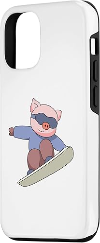 Miniatura 5 de iPhone 12 mini Pig Snowboarding Ski Sports Winter Case