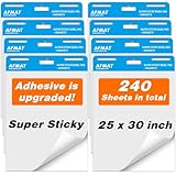 AFMAT Sticky Easel Pads, Chart Paper for Teachers, 8 Pads, Upgraded Large Flip Chart Paper with Sticky Back, Self Stick Easel Paper for Walls, Windows, White Board, 25 x 30 Inches, 30 Sheets/Pad