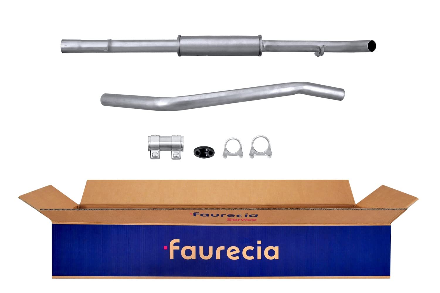 HELLA 8LB 366 020-511 Vorschalldämpfer - Easy2Fit® Kit - vorne - zweiteilig - Set mit Anbauteilen - für u.a. DACIA LOGAN | 8LB 366 020-511 Kompatibel mit Logan (ls_),logan I (ls_)
