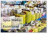 Kühlschrankmagnet für den Innenbereich, Gewürzmarkt, Almaty, Kasachstan