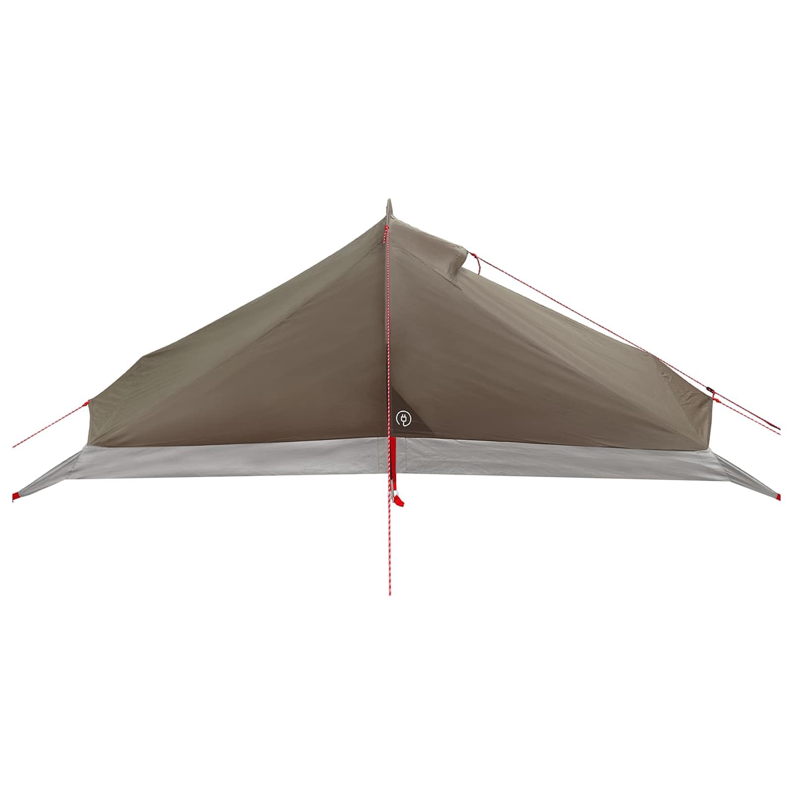 Trekkingzelt Braun und Grau für 4 Personen, 185T Polyester mit PU-Beschichtung, wasserdicht, atmungsaktiv, leichtes Kuppelzelt für Camping, Wanderung, Outdoor, Rucksack und Festival