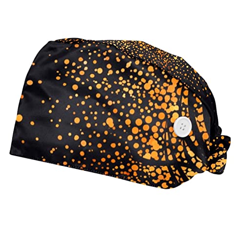 Chapeaux bouffants JDEZ en tissu respirant imprimé plumes de paon premium