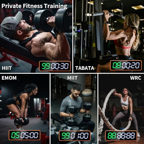 Gym Timer with Strong Magnet,LED Interval Timer for Home Gym/Workout - Image 5