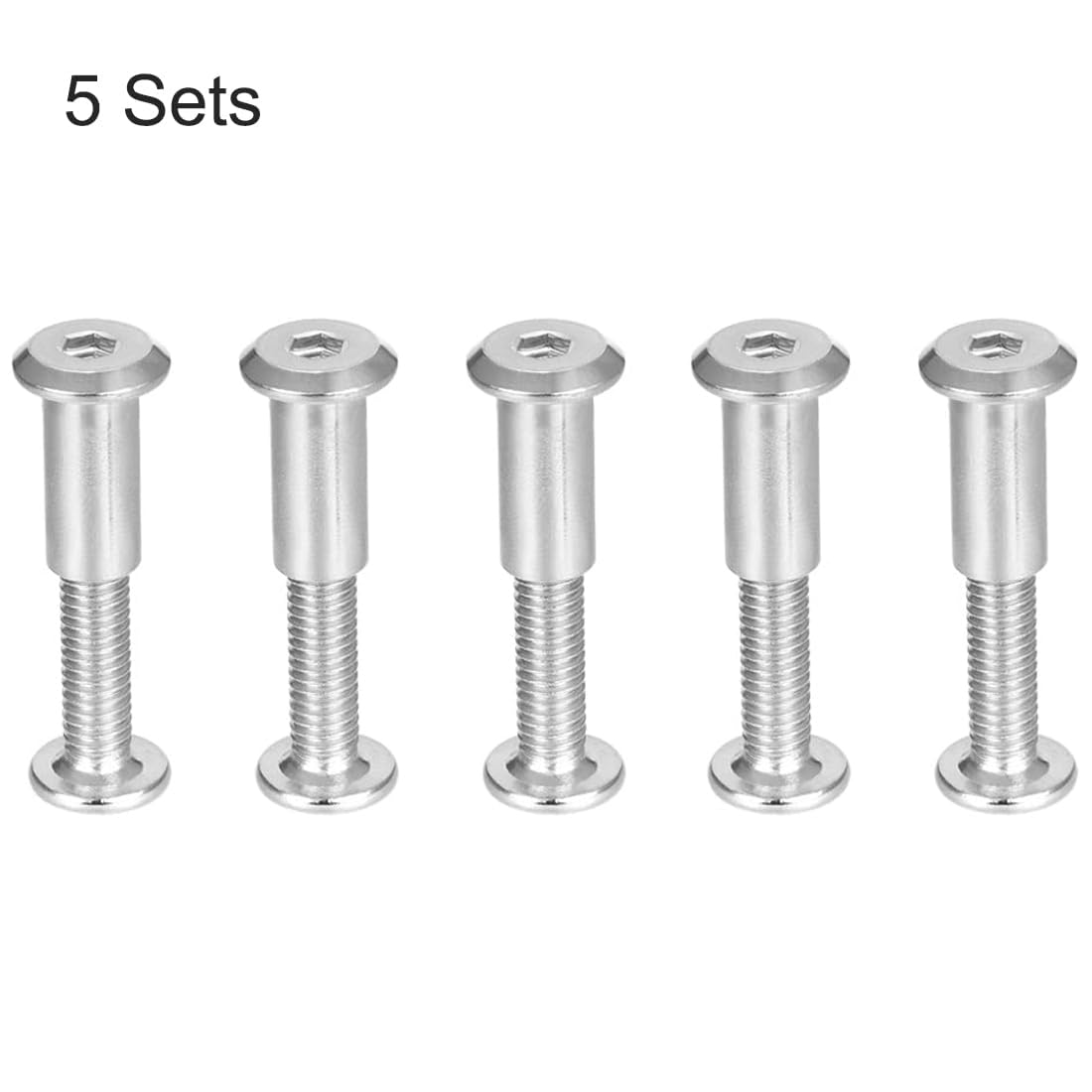 TA-VIGOR 5 Sets Furniture Connecting Screws Bolts, M6 x 25mm Binding Screws Posts Belt Buckle Binding Bolts - Image 4
