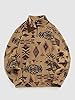 ZAFUL Mens Pullover Sweatshirt Faux Sherpa Ethnic ... #1