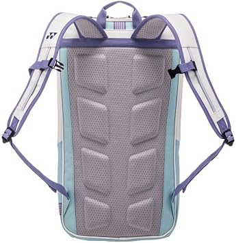 YONEX BA02312EX Expert Badminton/Tennis/Squash Leather Bag Backpack, 3 Racket Capacity, with Shoe Compartment.