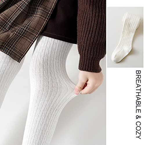 EPEIUS Baby Girl Tights Thick Cable Knit Leggings Seamless Cotton Toddler Girls Stockings School Tights for 2T-12 Years4