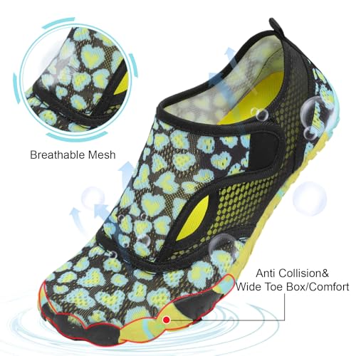 Image of L-RUN Barefoot Water Shoes Women Mens Aqua Sock Athletic Hiking Water Sports Shoes for Swim Beach Pool Sand Diving Walking