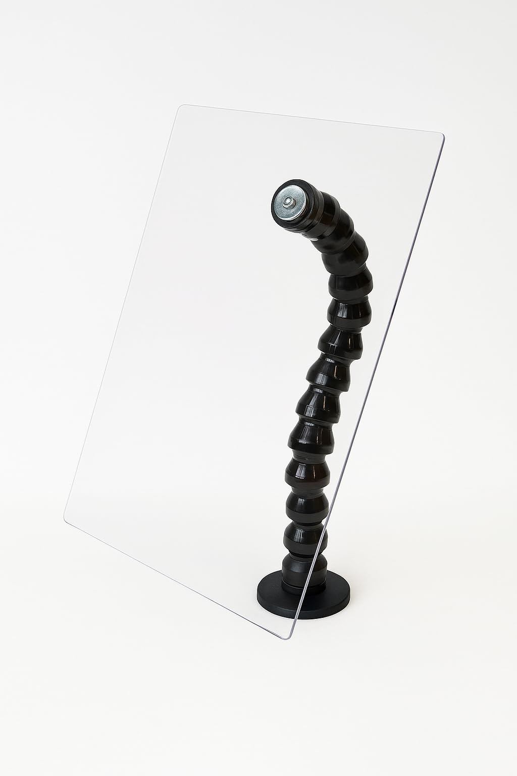 Späneschutzschild aus Acryl 300 x 200 mm mit Magnetfuß Neodym Magnet/gummierter