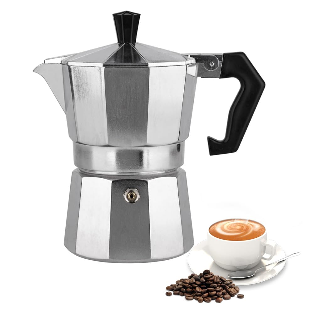 Amazon | 直火エスプレッソメーカー ブラック モカポット アルミ