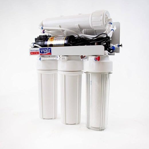 VYAIR RO-200 4-stegs 200 gallon per dag (757 liter) omvänd osmos vattenfilter system med pump för dricksvatten, koi och tropiska akvarier och fönsterrengöring
