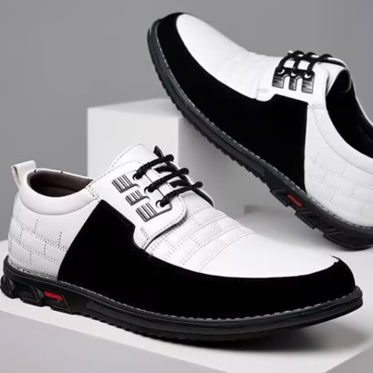 Mens Dress Shoes Fashion Casual Business Oxford Lace-up Walk Loafers Flats Shoes for Male Business Work Office Dress2