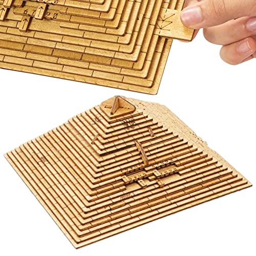 木製のピラミッドのおもちゃ - 三角ピラミッドウッドパズルおもちゃ | ピラミッド型パズルおもちゃ 早期知育玩具 ギフト 大人 男の子 女の子 赤ちゃん 幼児＆子供 Allystyle