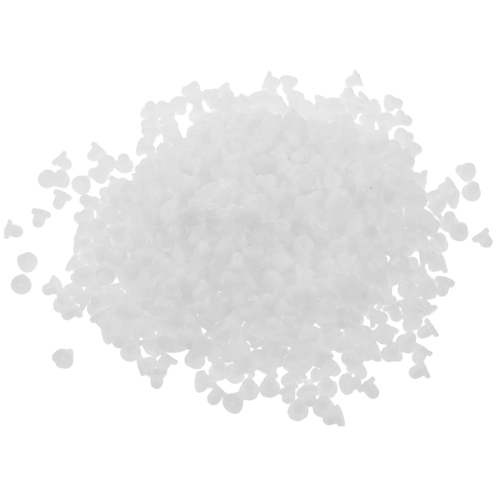 Almohadillas de silicona Artibetter para pendientes de clip, 1000 cojines color lechoso