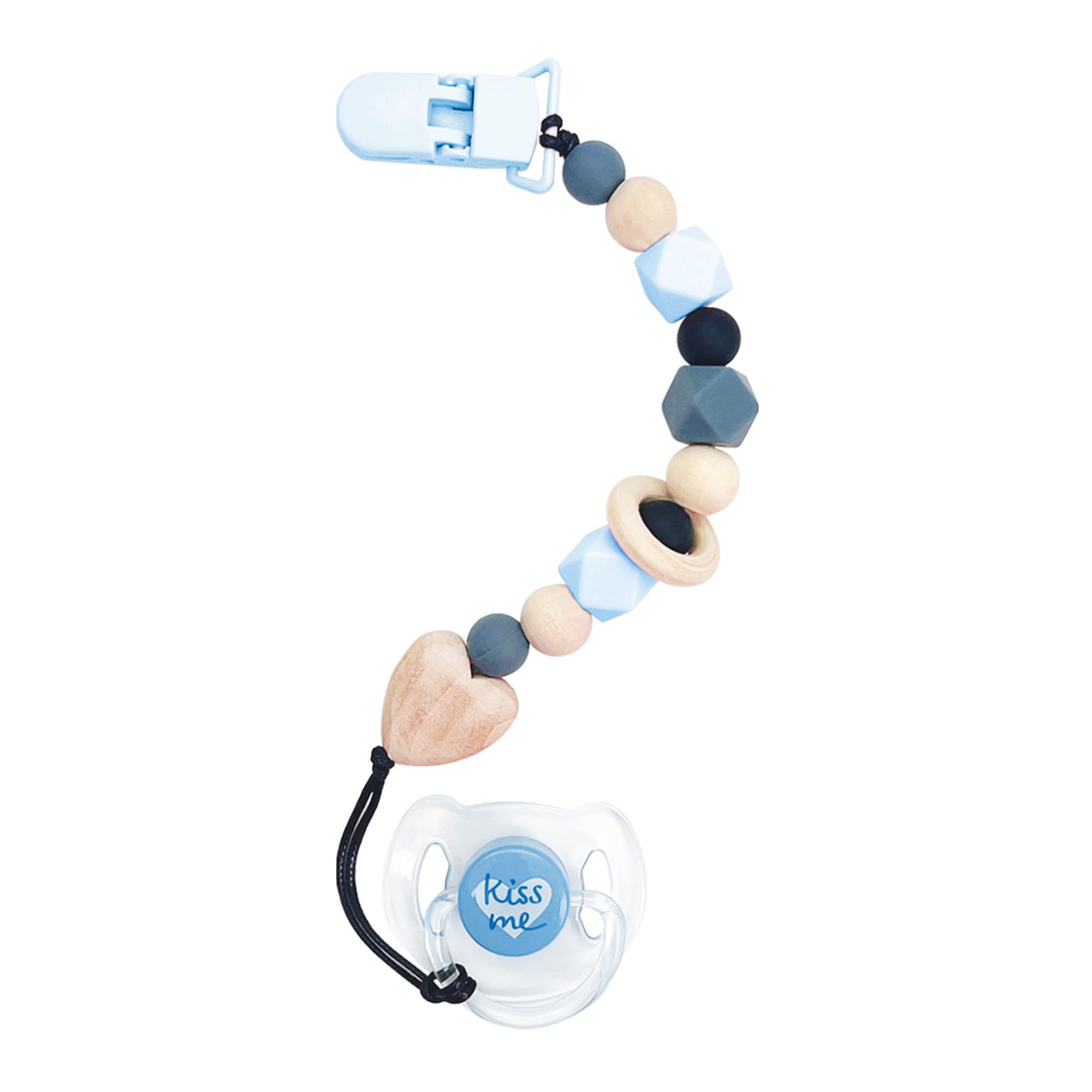 Blue Magnetic Pacifier and Pacifier Clip Set for Reborn Baby Doll Princess  Girl,Boy Reborn Babies Doll Accessories