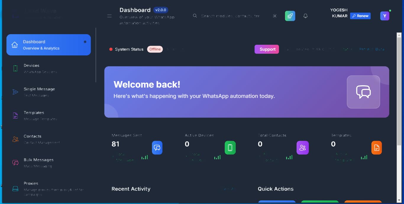 LEAD WAVE WHATSAPP AUTOMATION AND MARKETING APP PRESENT BY YU SOFTWARE, Best Bulk Whatsapp Button Sender, 1 day free trial send "free demo" on whatsapp 917505641414-image-0