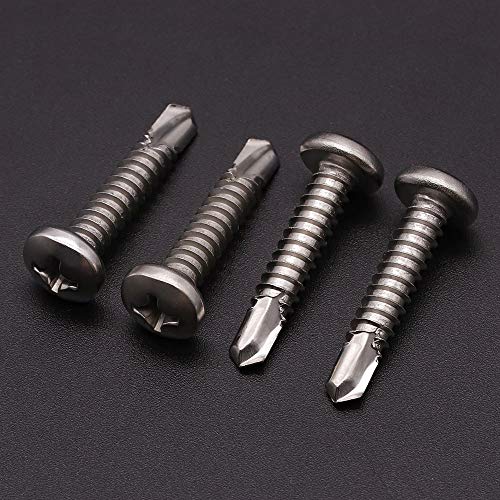 Vis auto-perceuse inox tête cylindrique pour fixation de tôle fine #10