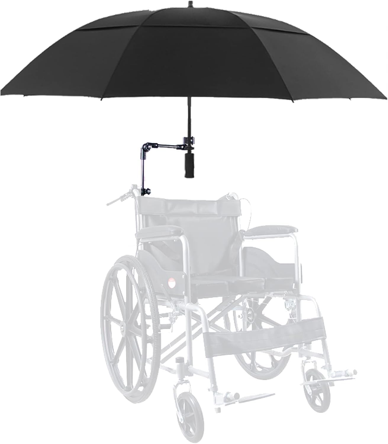 Paraguas para Silla De Ruedas con Soporte, Soporte Plegable para Paraguas De Acero Inoxidable, Soporte Ajustable para Paraguas, Paraguas Excéntrico, para Bicicletas Y Cochecitos