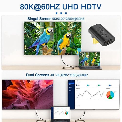 Image of chenyang USB C Connector USB4 Type C 240W Power 40Gbps Data 8K Video Extension Connector Adapter 90 Degree UP Down Angled