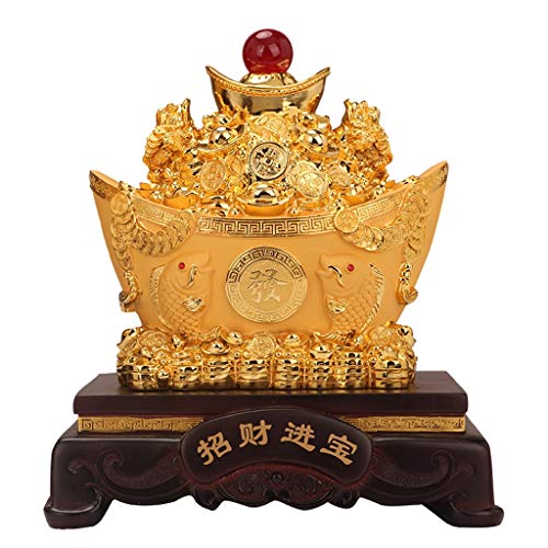 Corne d'abondance Artisanat Feng Shui Statue Dorée Finition Premium