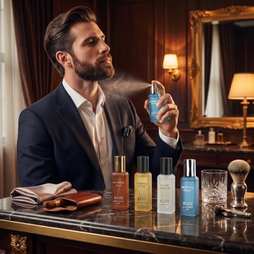 Image of Long Lasting Perfume Gift Set for Man and Woman | EDP 4x20ML | Ideal Gifts for Men, Women, Christmas, Secret Santa, Work, New Year | Bergamot, Patchouli, Cedar and Sandalwood