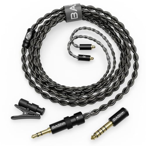 Câble MMCX IEM 1,5 m de rechange BASN DC100 avec connecteurs symétriques 4.4mm