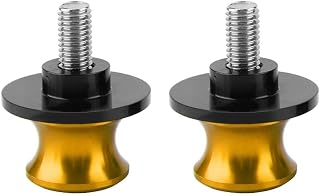 KIMISS Swing Arm Spool,2pcs 8mm Motorcycle CNC Rear Stand Swing Arm Spool Sliders Stand Swingarm Bobbins (Gold)