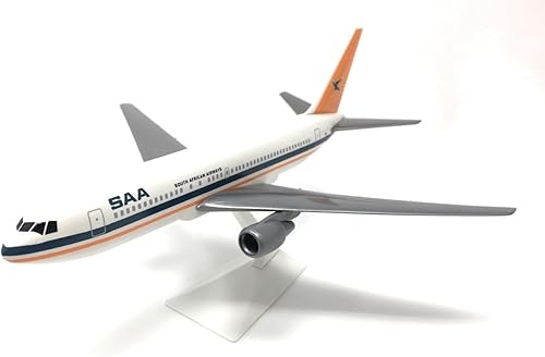 South African Airways 767-200 Modelo miniatura de plástico Snap-Fit 1:200 Parte # ABO-76720H-007