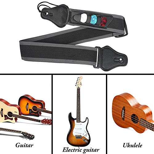 Sangle de Guitare, Extrémité en Cuir, Sangle de Guitare Réglable, Convient aux Guitares électriques, Acoustiques et… - Les Beatles, Paul McCartney, John Lennon, RIngo Starr, George Harrison Sangle de Guitare, Extrémité en Cuir, Sangle de Guitare Réglable, Convient aux Guitares électriques, Acoustiques et… – Image 5