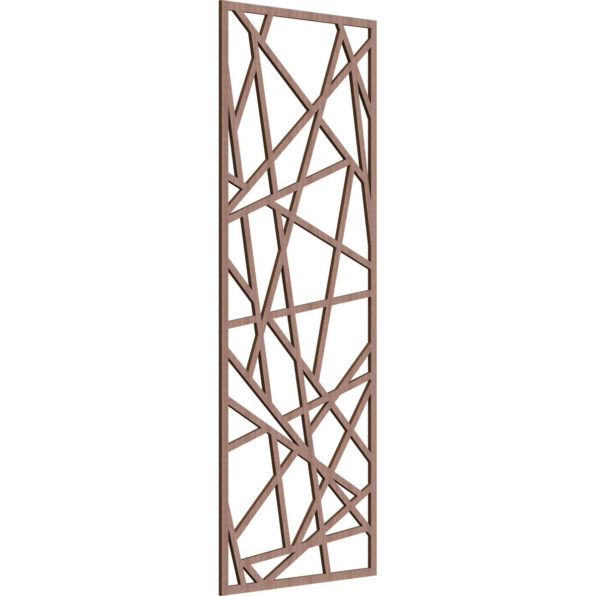 Conway Decorative Pierced Fretwork Wood Wall Panels, 27 3/8"W x 69 3/8"H x 3/8"T, Walnut