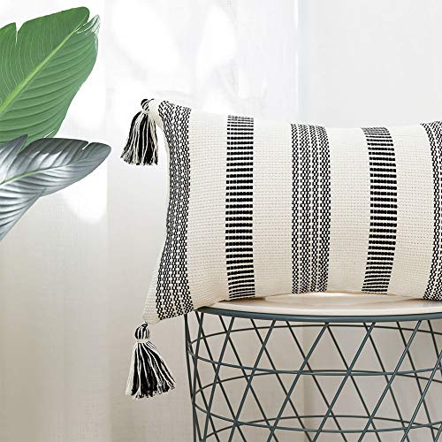 Blue Page SQ1062-30X50 Decorative Lumbar Black White Throw Pillow Covers Set thumb #3