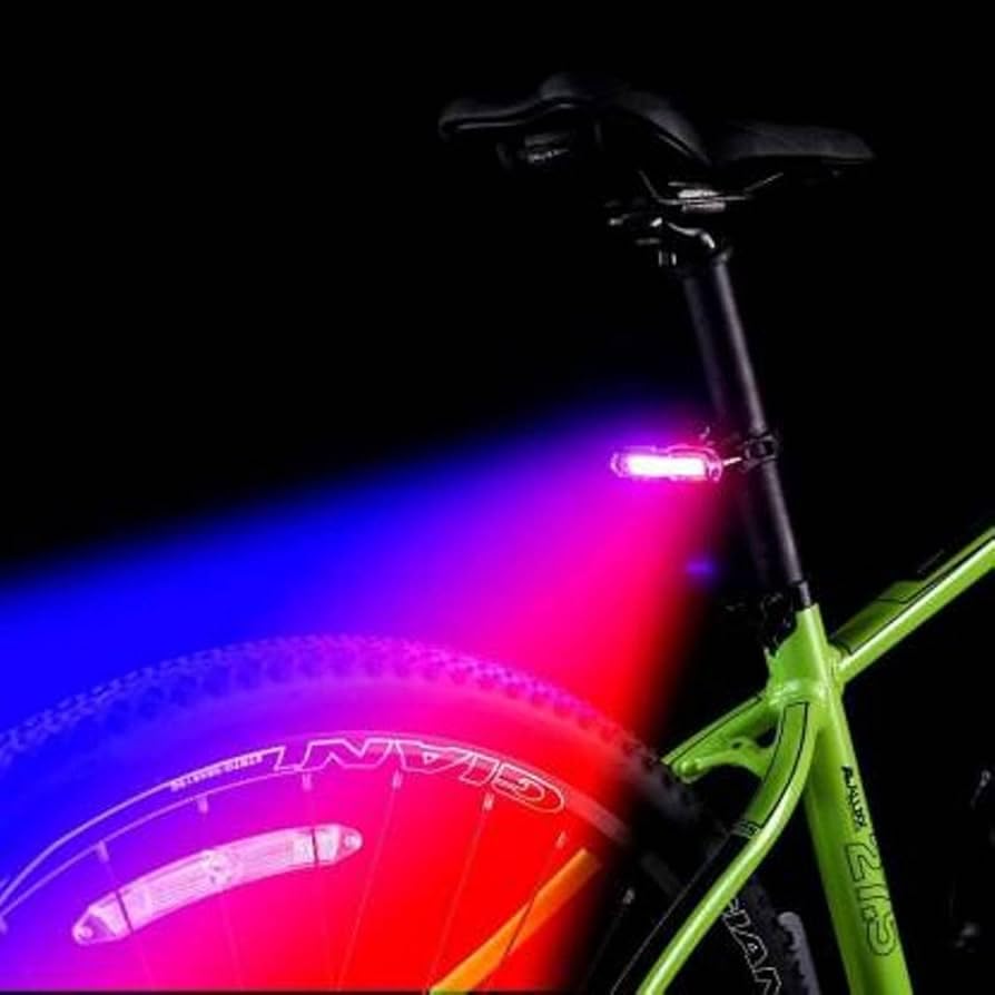 Lista USB Rechargeable Cycle Tail Light LED Waterproof Colors Red, Blue & White Cycle Light for Bicycle Different Modes Cycle Light Rechargeable-image-23