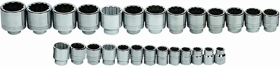 Williams WSH-26RC 26-Piece 3/4-Inch Drive shallow 12 Point Socket Set