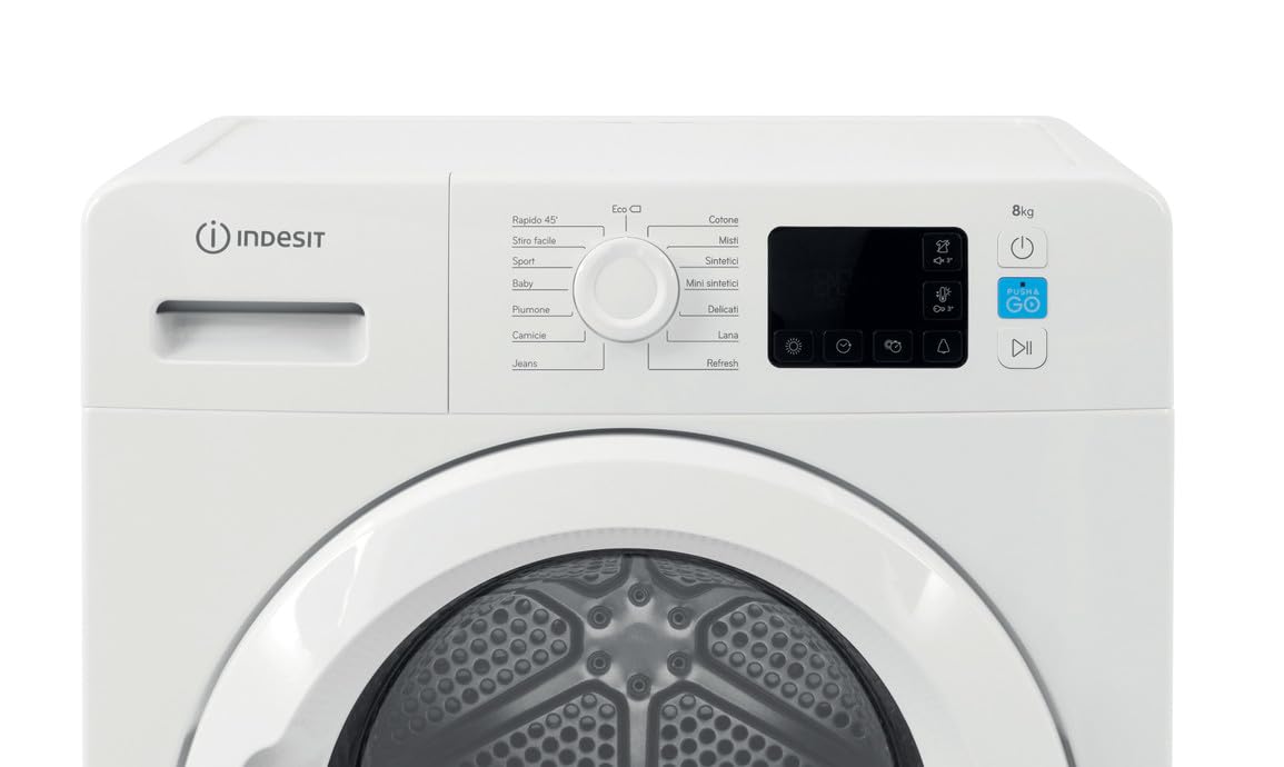Indesit YT M11 82 X IT R, Asciugatrice a pompa di calore a Libera Installazione, 8 kg, Classe di efficienza energetica A++