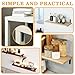 Alise Floating Shelf Brackets,L Brackets for Shelves Heavy Duty Shelving Brackets Stainless Steel Corner Brace Angle Bracket for Wood,5x3 Inch Wall Bracket Black Finish,Pack of 4