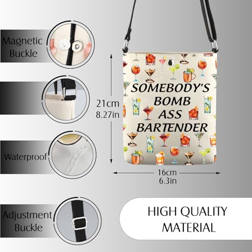Bartender Bar Owner Gift Somebody's Bomb Ass Bartender Crossbody Bag Bartending Gift2