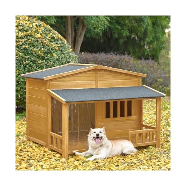 Wood Courtyard Large Dog House
