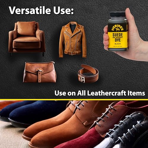 Fiebing'S SDYE01P004Z Black Suede Dye (4 Oz) - Recolor, Brighten & Restore Suede & Roughout Leather Shoes thumb #2