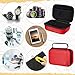 Relaxweex EVA Hard Case with Customizable Foam 7.1 x 4.7 x 3.1 Inch Protective EVA Carrying Case Shockproof Outdoor for Camera, Digital Products, Electronic Instruments with Knife, Red