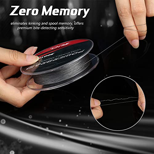 Image of RUNCL PowerBraid Fishing Line 4 /8 /9 Strands, Braided Fishing Line 300 /500 /1000Yds - Seamless Weaving Tech, Enhanced Coating Tech, Zero Stretch, High Sensitivity, Smaller Diameter - Braid Line 15-115LB