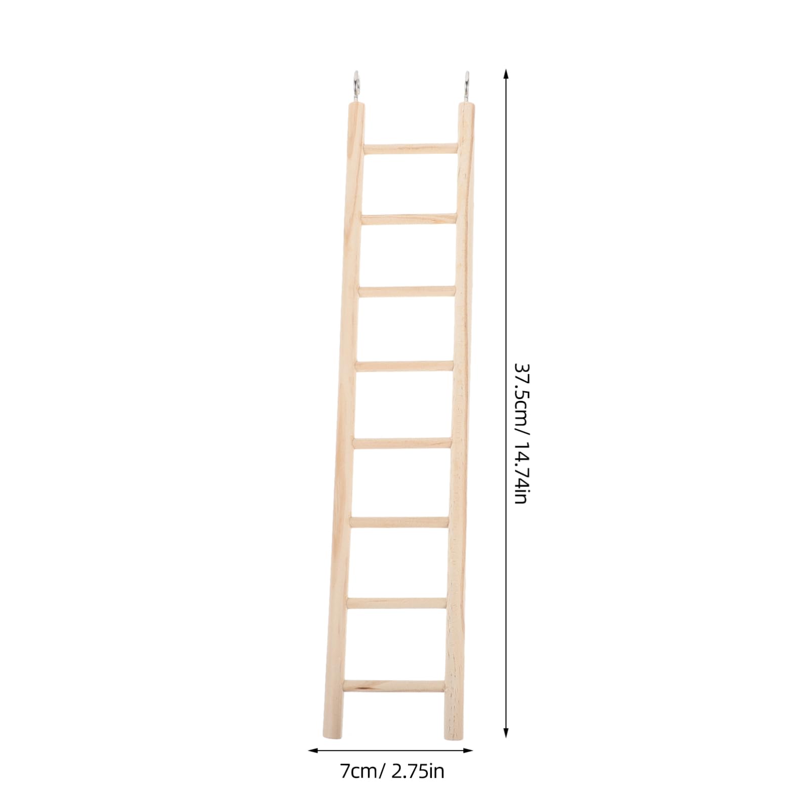 Toyvian Bird Ladder for Parrots and Parakeets Natural Wood Climbing Stand for Bird Cage Interactive Playground for Birds Promotes and Exercise