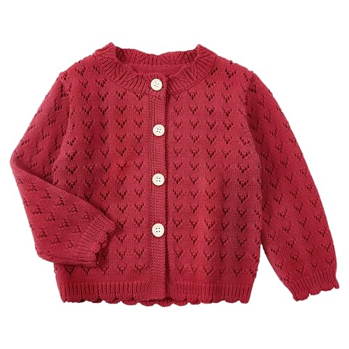 Miipat Baby Mädchen Strickjacke - Weiche Baumwolljacke Mit Knöpfen