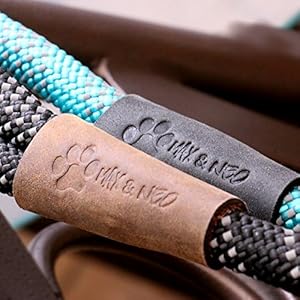 Max and Neo Rope Leash Reflective 6 Foot – We Donate a Leash to a Dog Rescue for Every Leash Sold (BLACK, 6 FT x 1/2″)