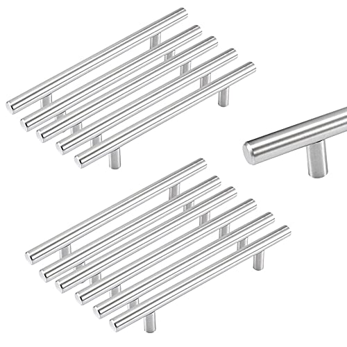T Handle for Furniture T-Shaped Bar 20 Pcs Stainless Steel Drawer T Bar Handle Door Stick Kitchen Cupboard Cabinet