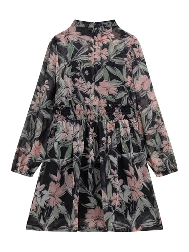 GUESS Girls' Floral Chiffon Long Sleeve Dress2