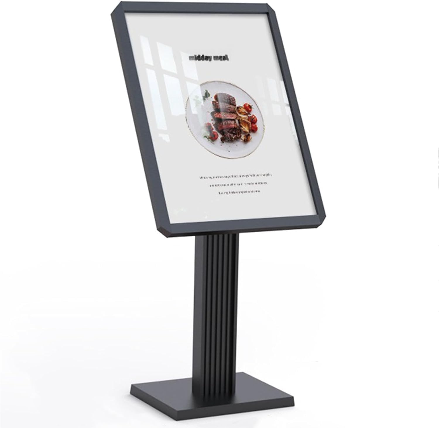 Soporte metálico para letreros, Expositor de Suelo Resistente, Soporte para Carteles Ajustable en Vertical y Horizontal para anuncios y avisos. (50x70cm)