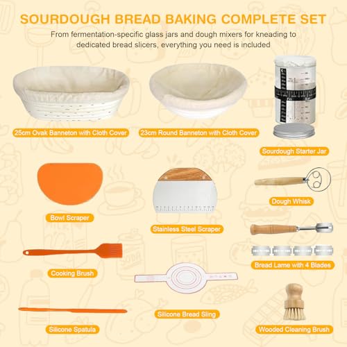 Banneton pour pain et pot à levain pour de douces matinées de brunch