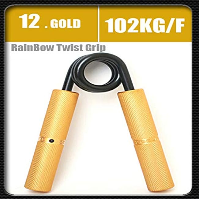 Rainbow Twist Hand Gripper Workout Equipment , Strength Training, Wrist Strengthener, Home Gym Weights Hand exerciser(Gold ( 102KG , 225LB ))