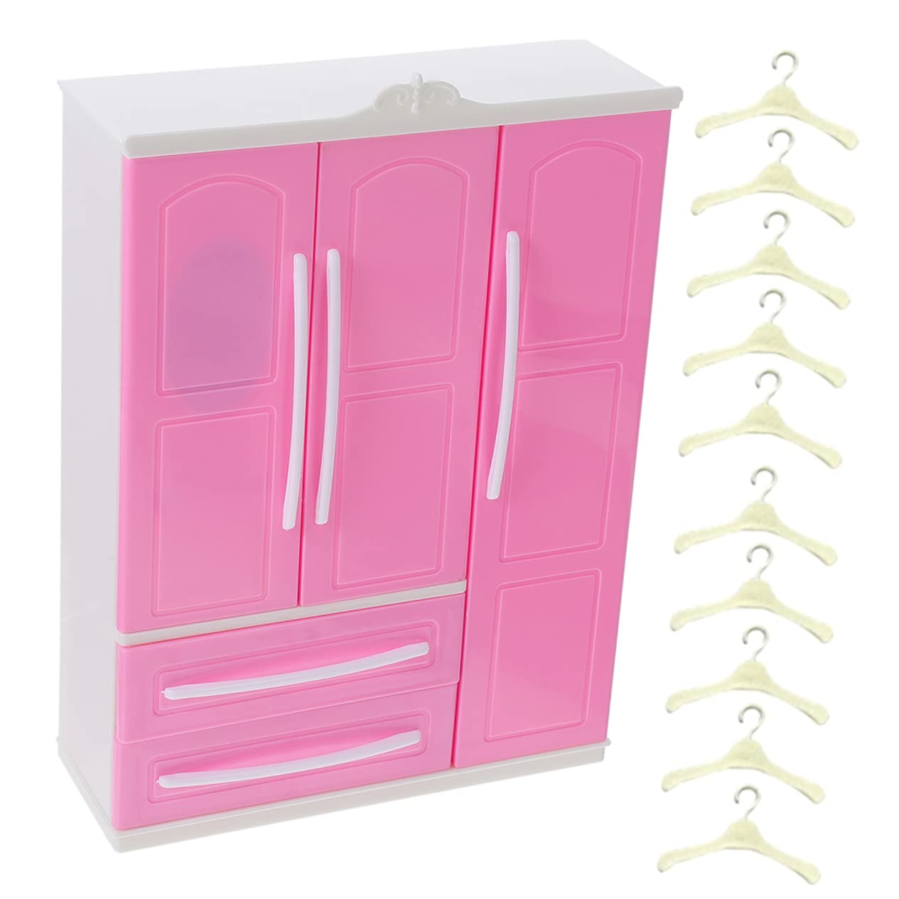 Garneck Miniature Dollhouse Closet Doll Clothing Organizer Dollhouse Furniture Baby Clothes Hangers Doll Hangers